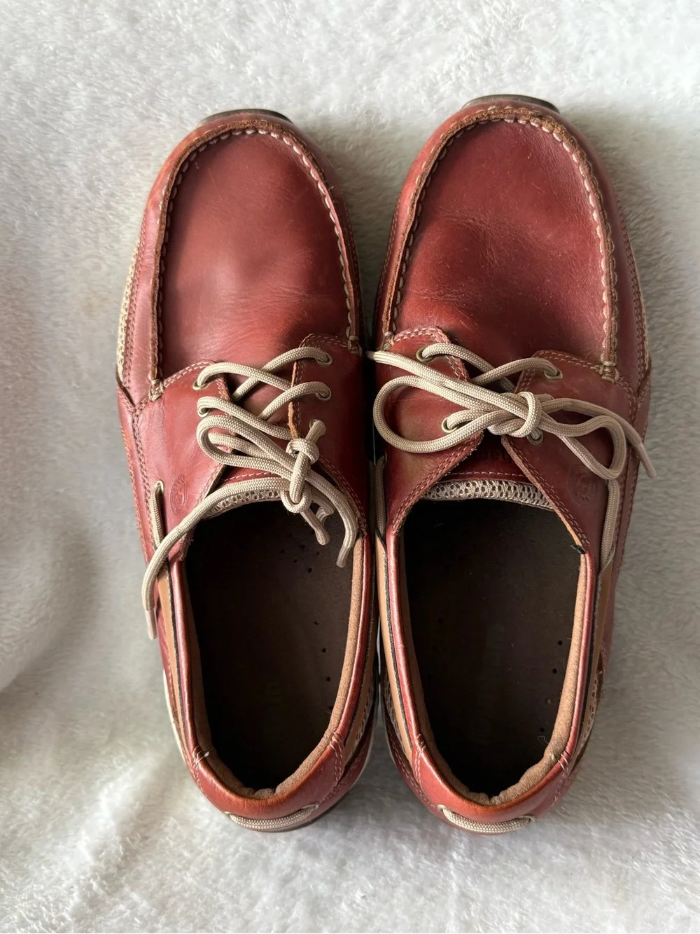 Dunham Capitan Boat Shoes Mens 10 EEEE Brown Leather Lace Up Casual Comfort